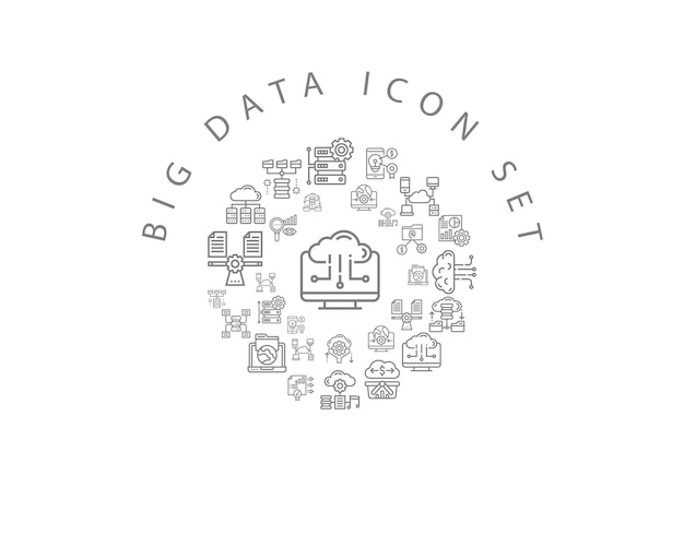 Bigdata-pictogram decorontwerp