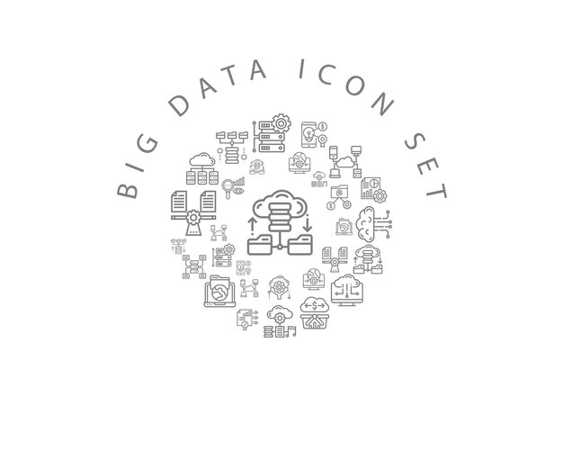 Bigdata-pictogram decorontwerp