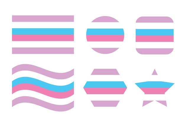 Bigender pride flag sexual identity pride flag simple illustration for pride month