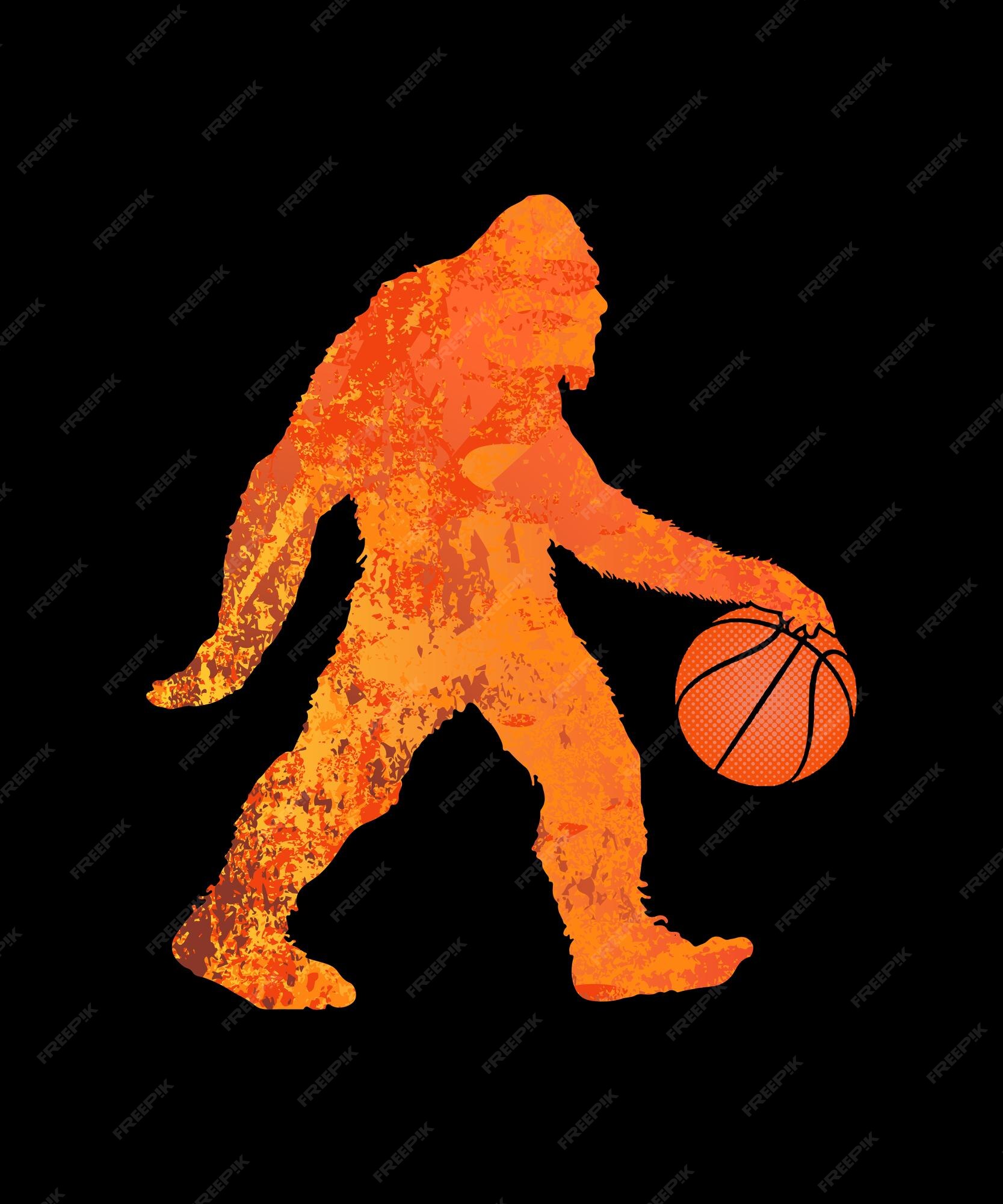 Premium Vector Bigfoot Basketball Player Game TShirt