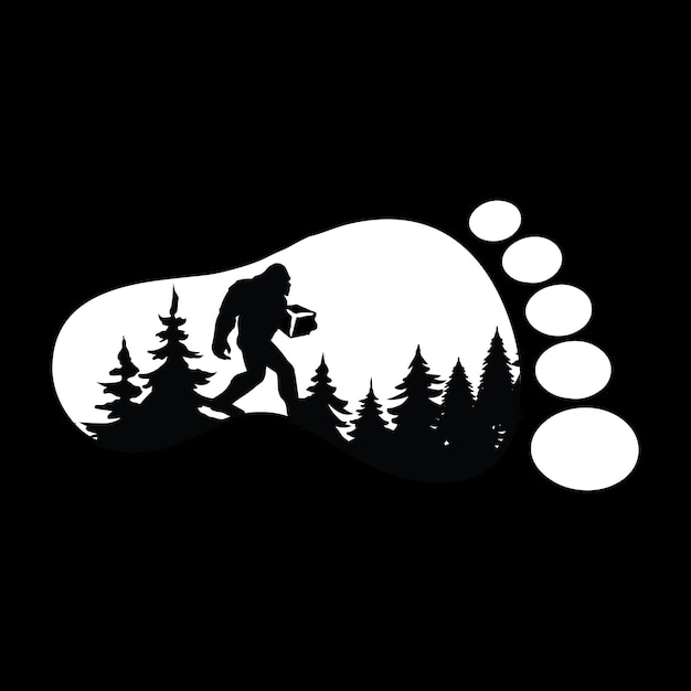 Vettore disegno dell'illustrazione del bigfoot