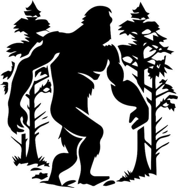Bigfoot-logo monochroom ontwerpstijl