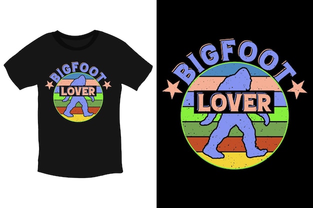 Vettore t-shirt tipografica bigfoot lover-cool bigfoot