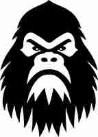 Vector bigfoot minimalist and flat logo vector illustration