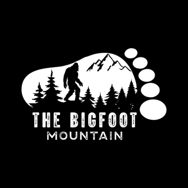 Vector the bigfoot mountain t shirt design