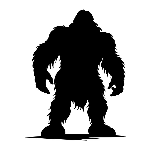 Bigfoot silhouet t-shirt ontwerp vectorillustratie