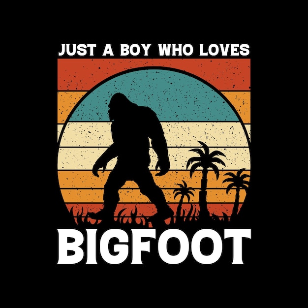 Bigfoot silhouetten Vector en bigfoot concept illustratie Bigfoot t-shirt ontwerp