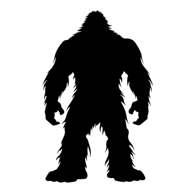 Bigfoot silhouetten vector en bigfoot concept illustratie