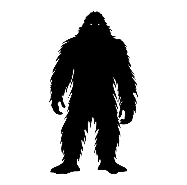 Bigfoot silhouetten vector en bigfoot concept illustratie