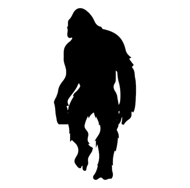 Bigfoot silhouetten Vector en bigfoot concept illustratie