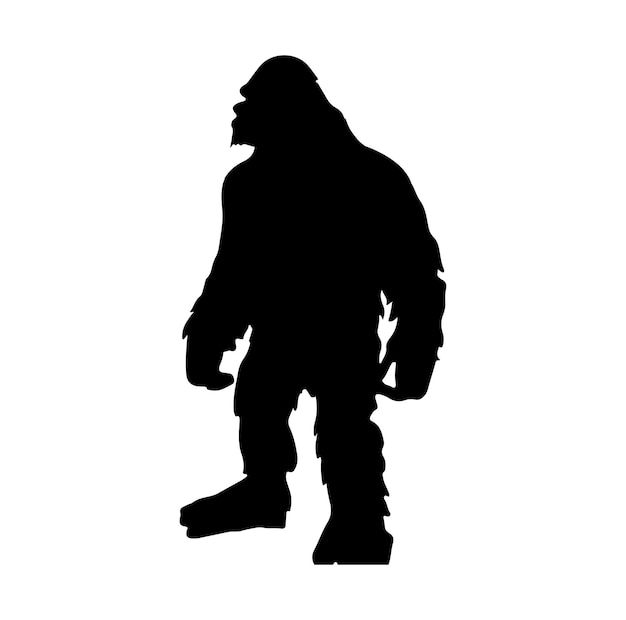 Bigfoot silhouetten Vector en bigfoot concept illustratie