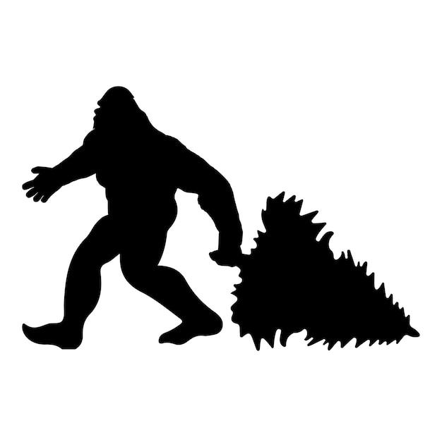 Vector bigfoot silhouetten vector en bigfoot concept illustratie