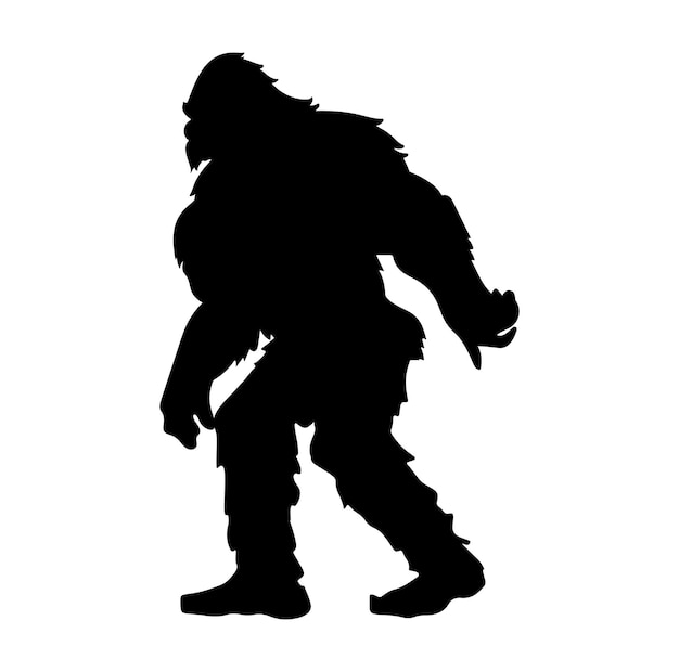 Vector bigfoot silhouettes vector and bigfoot concept illustration