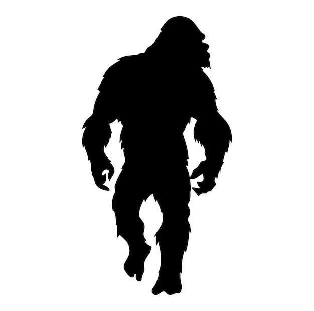 Vector bigfoot silhouettes vector and bigfoot concept illustration