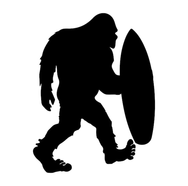 Vector bigfoot silhouettes vector and bigfoot concept illustration