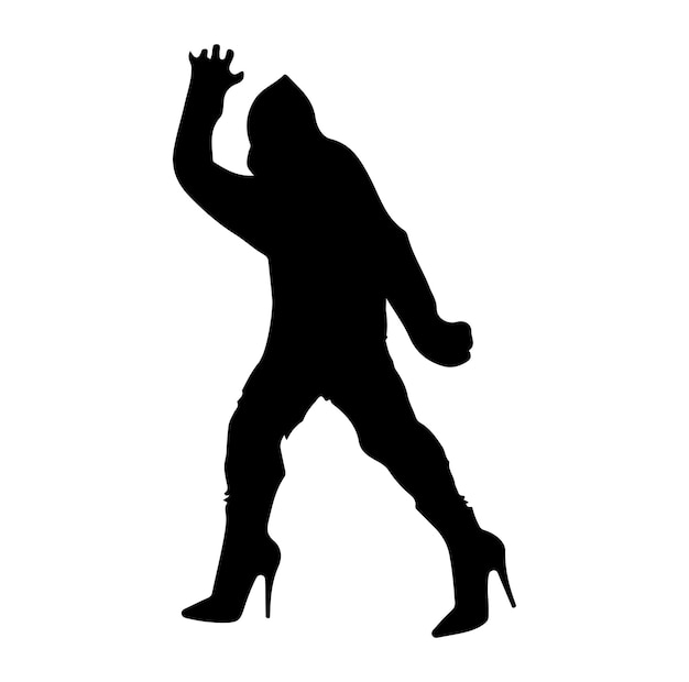 Bigfoot silhouettes vector and bigfoot concept illustration