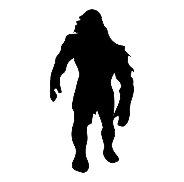 Vector bigfoot silhouettes vector and bigfoot concept illustration