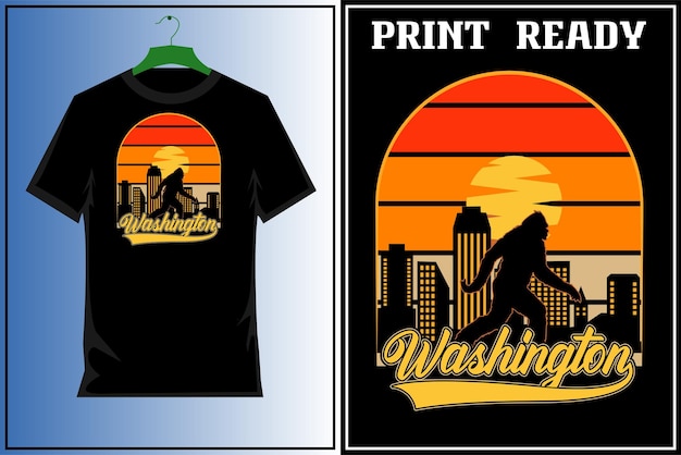 Bigfoot Washington T-shirtontwerp