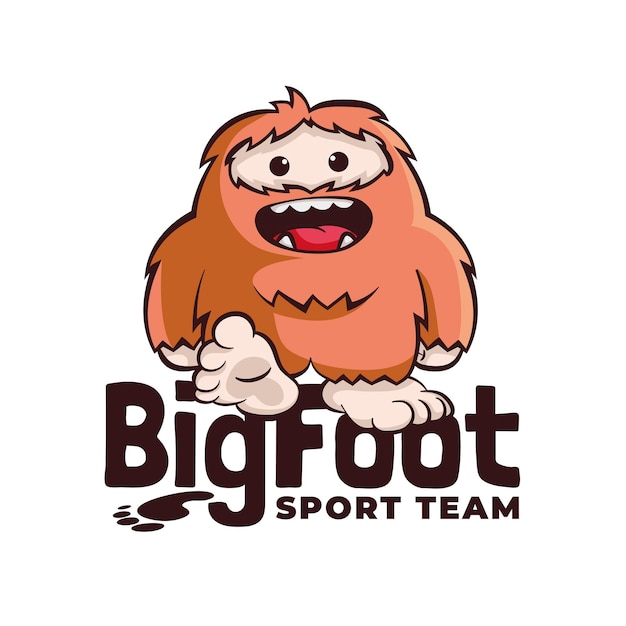 Vettore mascotte e logo bigfoot yeti