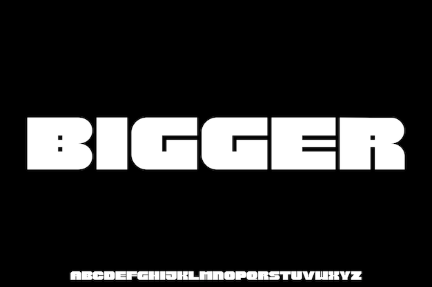 Bigger, bold fat font f