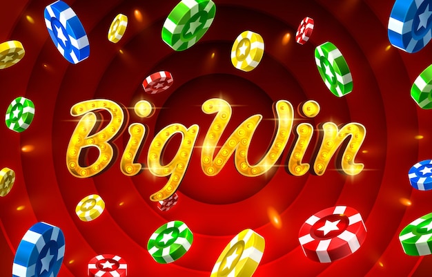 Bigwin slots iconen slot teken machine nacht vegas vector