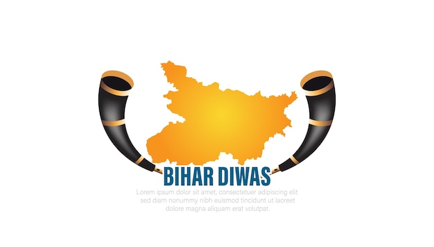 Бихар дивас - празднование дня бихара 22 марта. вектор