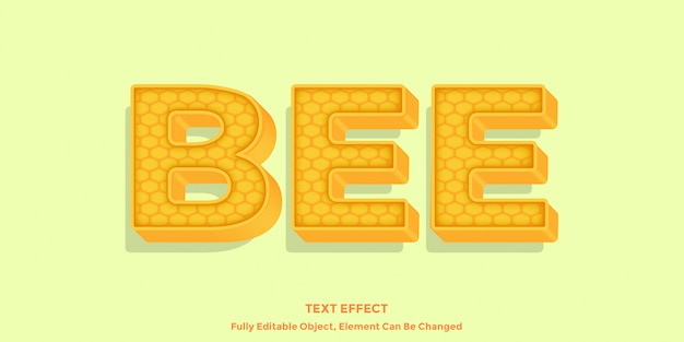Bijen honing teksteffect