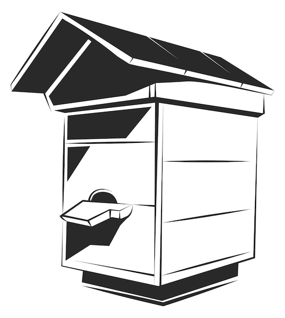 Bijenhuis icoon Bijenstal symbool Honing product logo