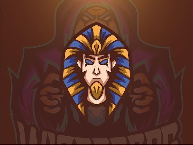 Bijgewerkt farao esport logo vector