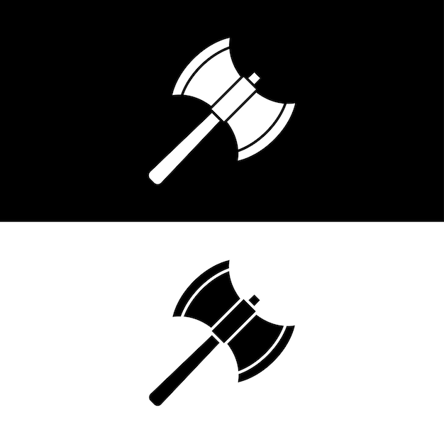 Bijl pictogram vector ontwerp zwart-wit versie