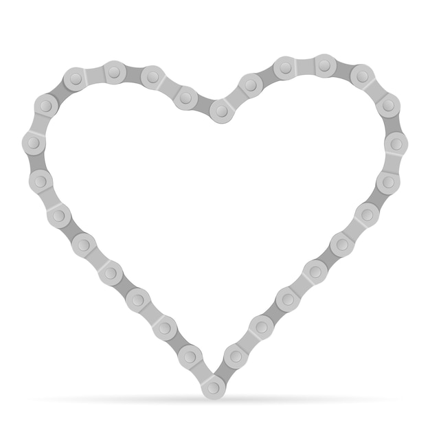 Bike chain heart