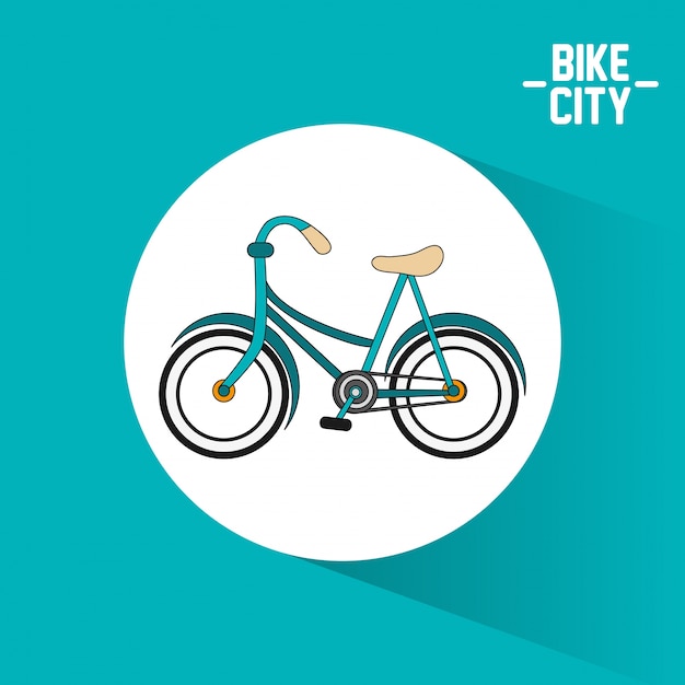 Vector bike city and healthy lifestyle