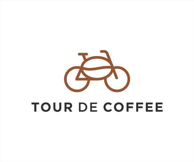 자전거 커피 로고 또는 자전거 아이콘