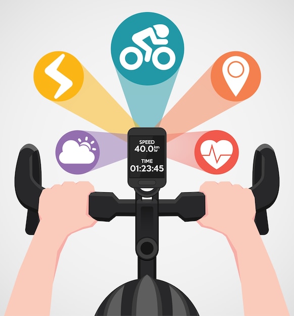 Vector bike computers and gps of holding a position on your handlebars