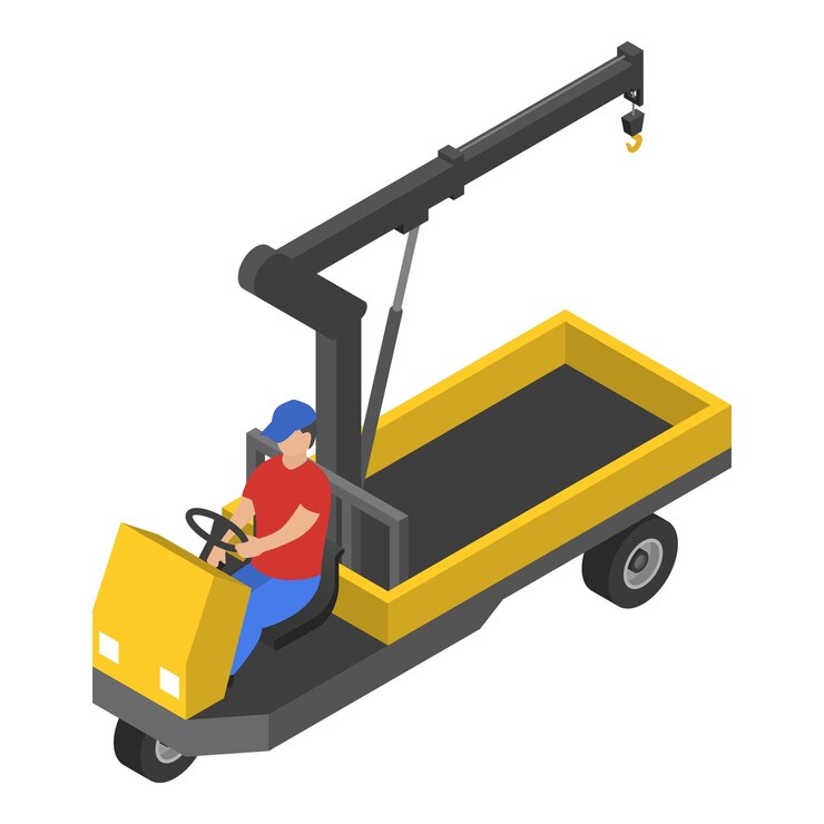 Vector bike crane icon isometric of bike crane vector icon for web design isolated on white background