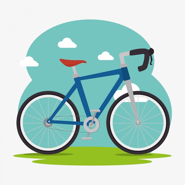 自転車と自転車のグラフィックデザイン
