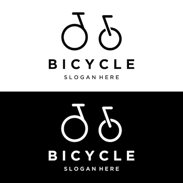 Bici modello geometrico logo design creativo sfondo isolatosport da competizione per bici da corsa