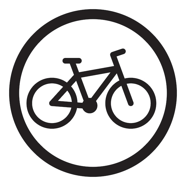 Vector bike icon black cycle icon and bicycle icon mountain bike logo vector illustration