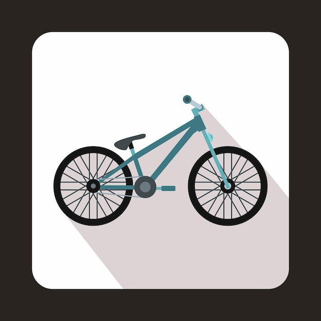 Bike icon in flat style with long shadow Transport symbol