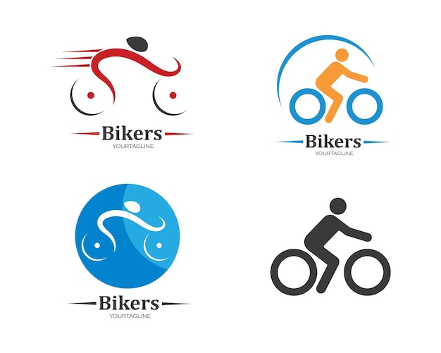 Вектор Шаблон векторной иллюстрации логотипа велосипеда