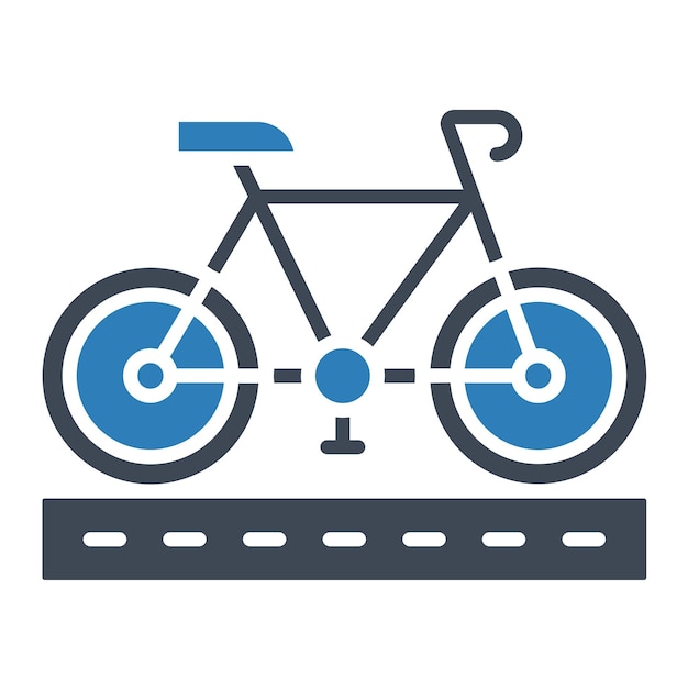 Bike Lane Vector Illustratie Stijl