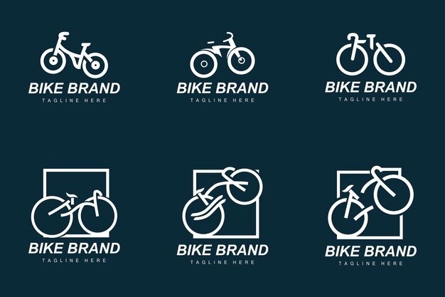 Vector bike logo bicycle sport branch vector simple minimalist transportation design template silhouette