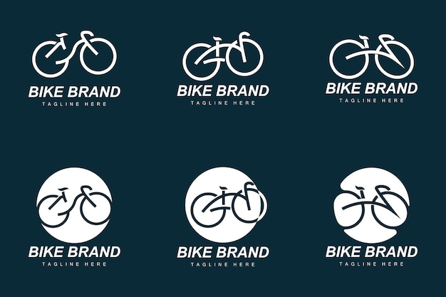自転車のロゴ自転車スポーツ ブランチ ベクトル シンプルなミニマリスト交通デザイン テンプレート シルエット