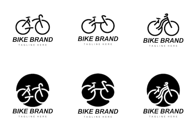 Велосипед Логотип Велосипед Спорт Филиал Вектор Простой Минималистский Транспорт Дизайн Шаблона Силуэт