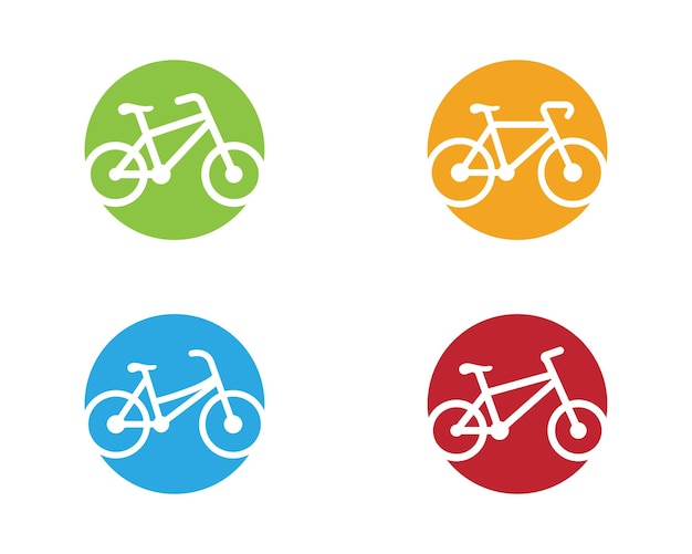 Modello di progettazione icona logo bici