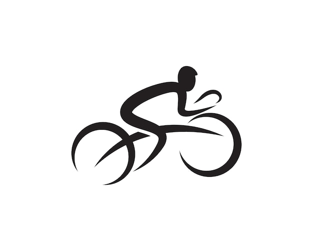 Vettore modello di progettazione icona logo bici