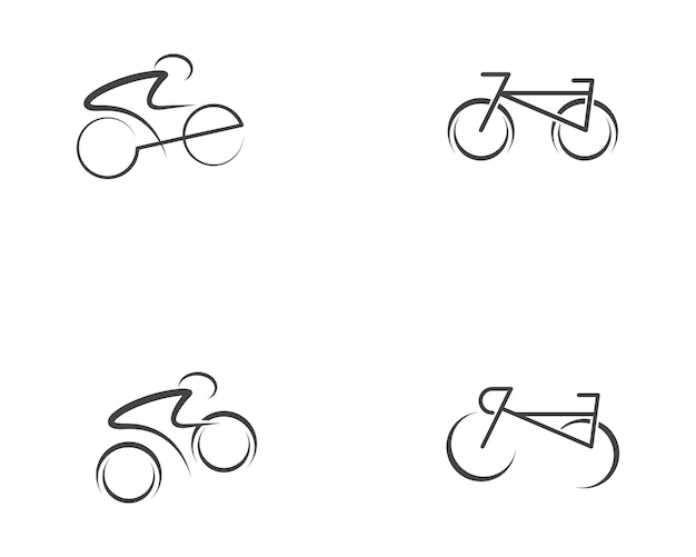 Vettore modello di progettazione icona logo bici