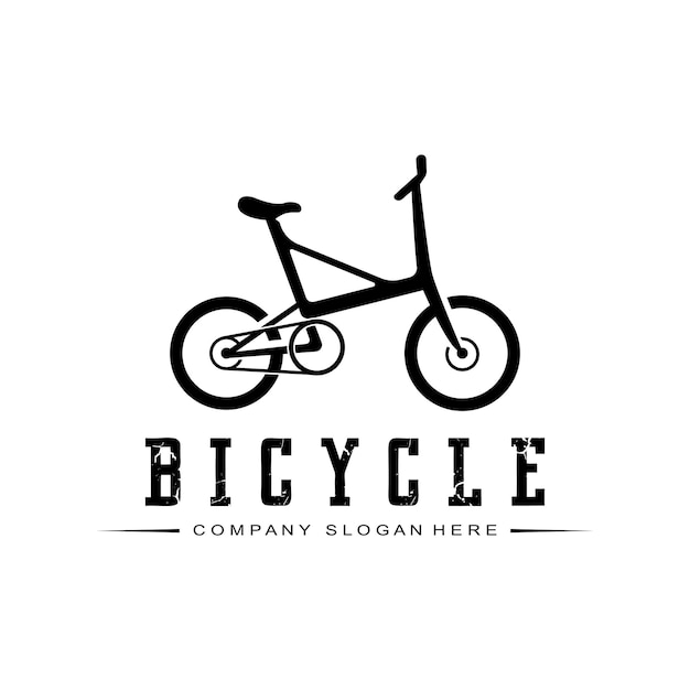 Bike Logo Icon Vector vehicle for sports racing casual downhill retro template