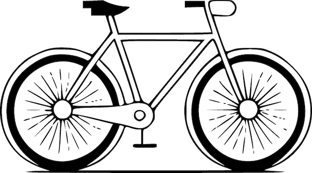 자전거 미니멀리스트와 플래트 로고  ⁇ 터 일러스트레이션