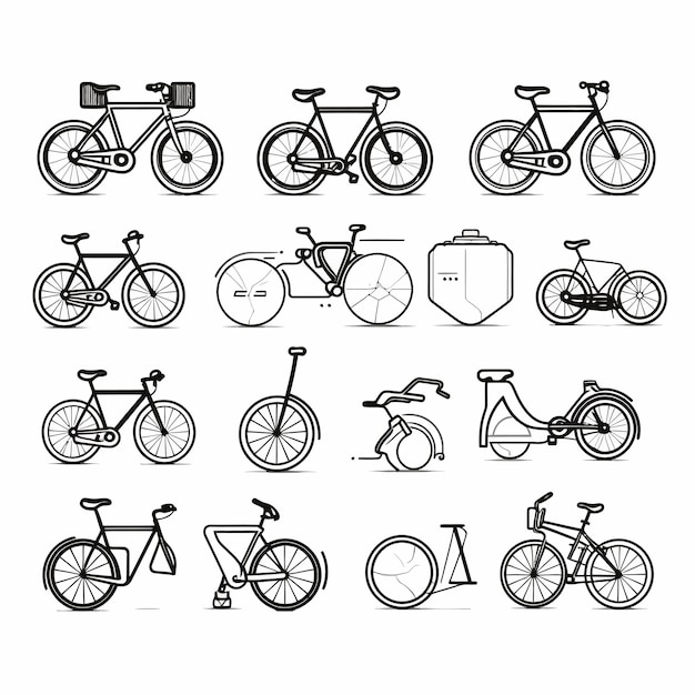 Vector bike_motorcycle_and_bicycle_icon